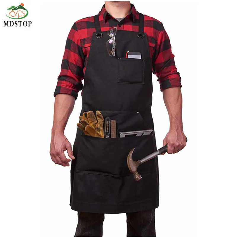 

MDSTOP Adjustable Heavy Duty Canvas Apron with Tool Pockets