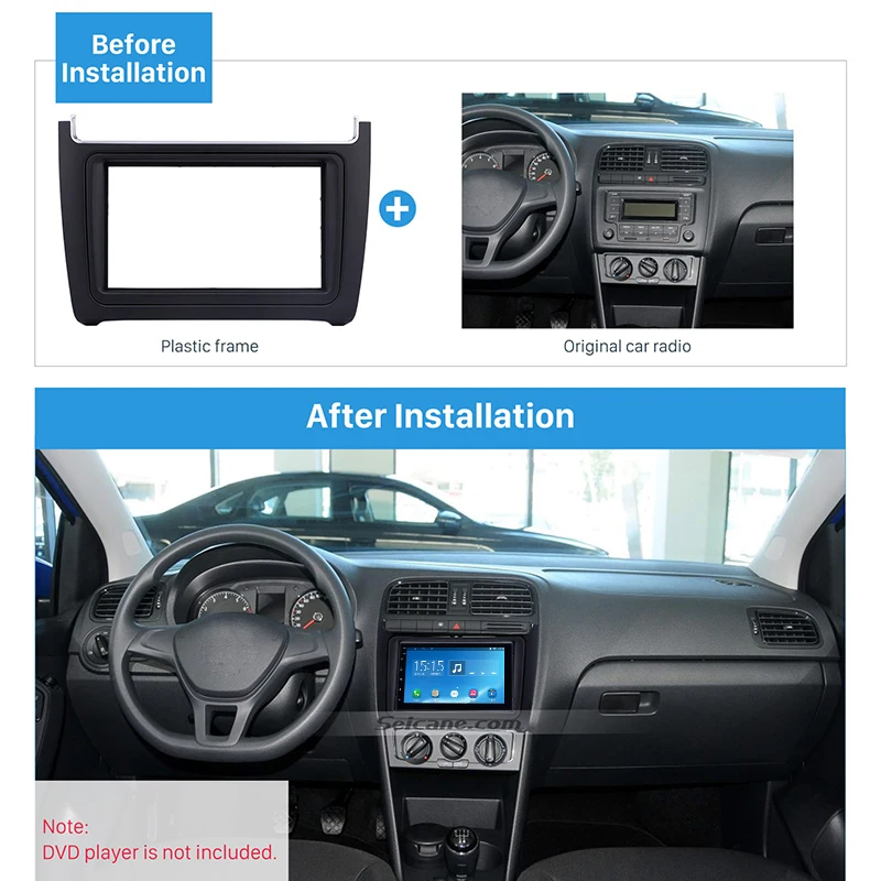 Seicane 2 Din автомагнитола DVD gps стерео фасции Для Volkswagen Polo тире крепление CD отделка аудио рамка refiitting панель