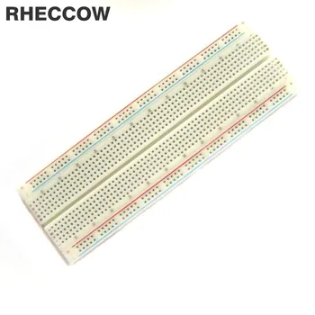 

RHECCOW 10pcs MB102 Solderless Prototype PCB Breadboard 830 Tie point MB-102