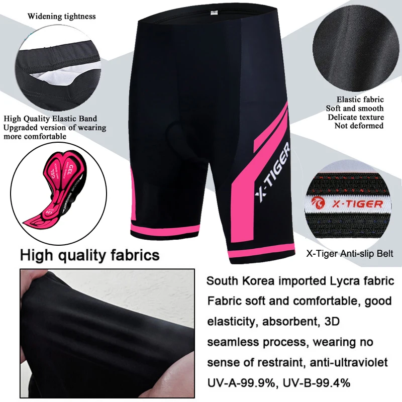 X-TIGER Women Cycling Underwear 3D Padded Shockproof Mountain MTB