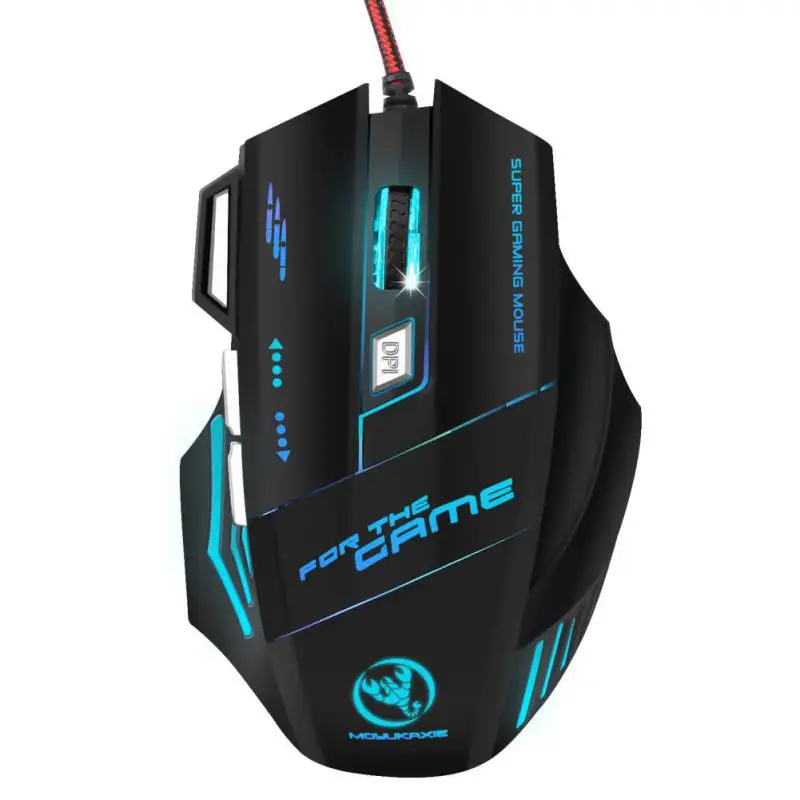 S300 Optical 5500DPI Adjustable Professional Gaming Mouse with 7 Bright Colors LED Backlit Game Pro Gamer Computer Mice For PC