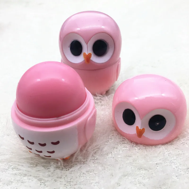 

4pcs/set Makeup owl Candy Color Moisturizing Lip Balm Natural Plant Sphere Lip Gloss Lipstick Fruit Embellish Lip Smacker