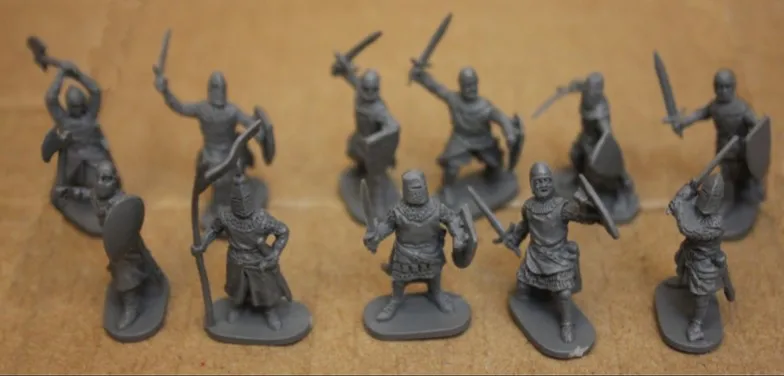 Супер мини ПВХ фигурка 1:72 средневековые европейские Рыцари модель 11