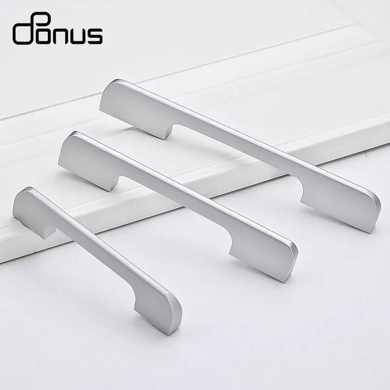 

Aluminum Black Cabinet Handles American style Kitchen Cupboard Door Pulls Drawer Knobs Fashion Furniture Handle Hardware