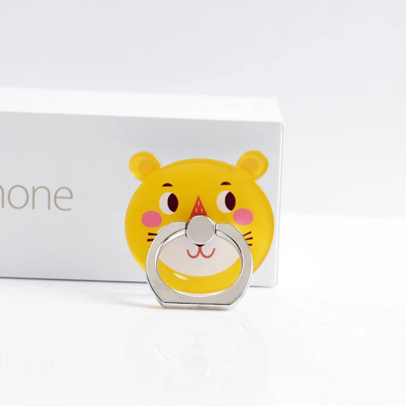 Universal Acrylic Bear Lion Bee Finger Ring Holder For iPhone X 8 Samsung Cartoon Phone Holder 360 Degree Mobile phone holder