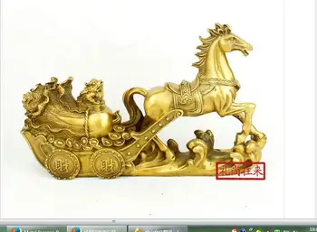 

Art Bronze home decoration Folk Culture Copper home decoration Brass auspicious wealth Immediately make a fortune Horse baicai