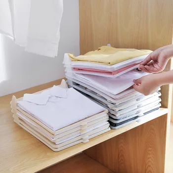 

5/10Pcs Clothes Folding Board Creative Clothing Wardrobe Finishing Rack Travel Shirt Underwear Organizer Stacking Storage Holder