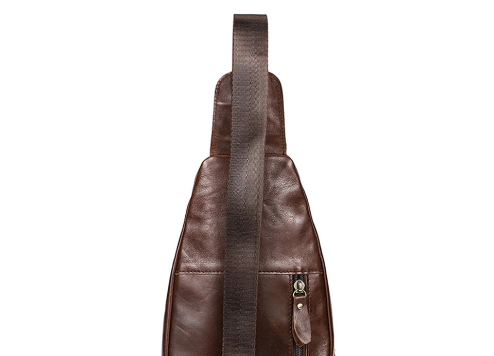 genuine leather men bag zipper crossbody bag sling bag men chest pack men messenger bags (15)