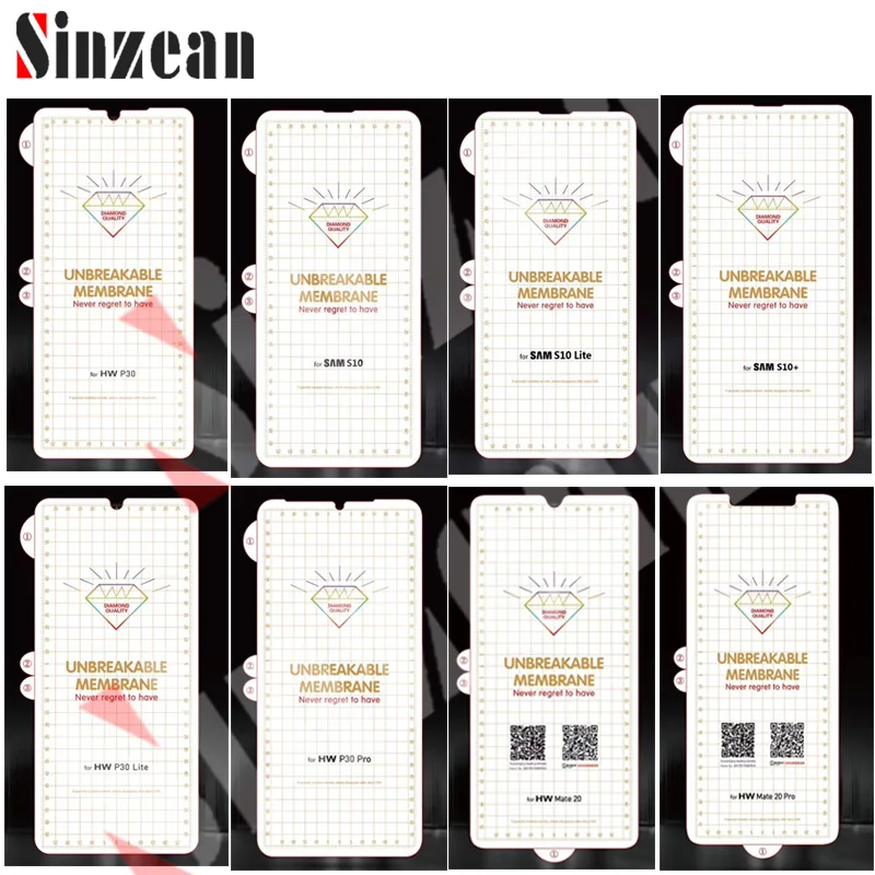 Sinzean 20 шт для IPHONE 12 Pro MAX/XS MAX/XR/SE2 3D мягкая Гидрогелевая пленка 11 Pro/678 Plus полная
