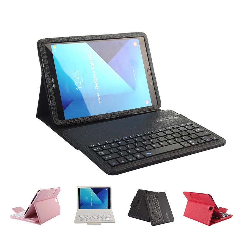 Bluetooth клавиатура чехол для Samsung Galaxy Tab S3 9 7 Флип Роскошный PU кожаный умный T820 T825
