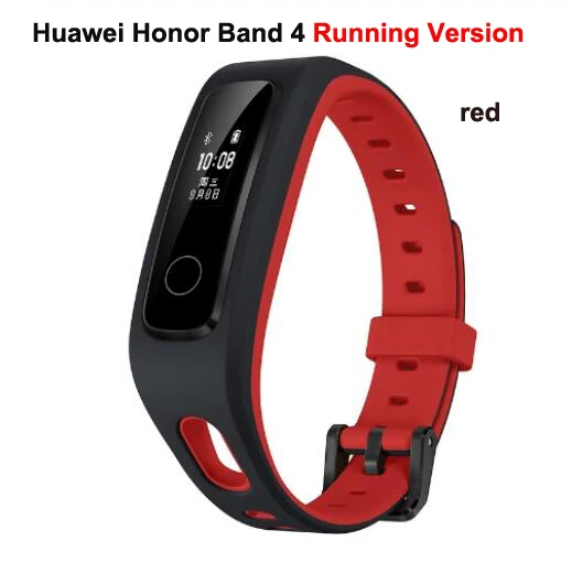 Умный Браслет huawei Honor Band 4, цветной сенсорный экран Amoled для фитнеса, плавания, осанки для обнаружения сна - Цвет: running red
