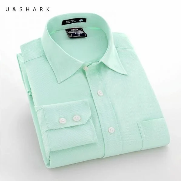 2016 New Arrival Men Long Sleeve Dress Shirt Plus Size Men Blue Office ...