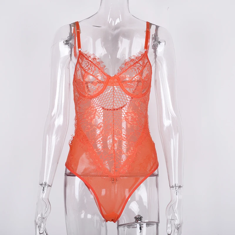 NewAsia Underwired White Lace Bodysuit Women 2019 Summer See Through Sexy Bodysuit Black Hollow Out Patchwork Mesh Body Mujer