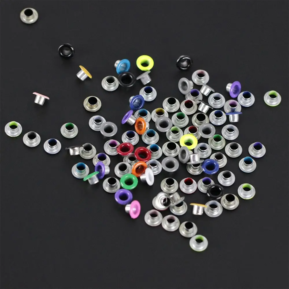 

gootrades 100pcs Shoe Eyelet Black Bronze Metal DIY embelishment shoe Leather eyelets buckle For Lace piercing Shoe Accessories