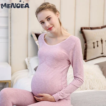 

Menoea Maternity Suits Spring Autumn New Round Collar Pregnant Women's Set Casual T-Shirt+Pants 2Pcs for Pregnant Clothing Set