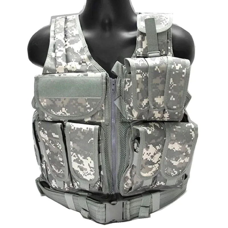 Military Tactical Vest Assault Airsoft Paintball Molle Magazine Loading