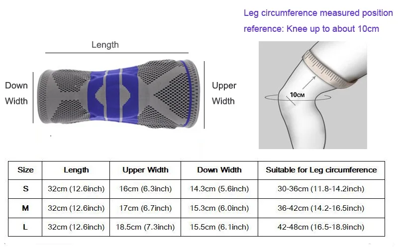   sports kneepads size