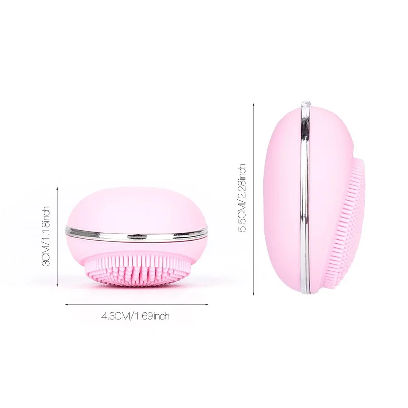 Mini Electric Sonic Face Cleansing Brush Silicone Facial Skin Scrubber Vibration Massage Pore Cleaner Blackhead Acne Removal 36