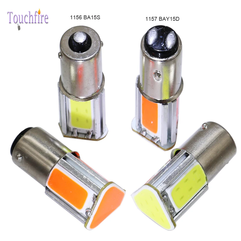 

10pcs Car Bulb 1156 BA15S 1157 BAY15D BA15D Canbus P21W P21/5W LED Lamp Brake Reverse Turn Signal Light for VW Touran Error Free