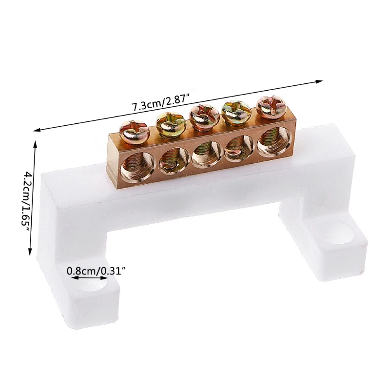 5 позиционных клеммных блоков Электрический барьер Клеммная полоса блок винтовой кабельный разъем барьер Клеммная полоса Блок Бар