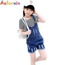 Новые джинсовые комбинезоны для девочек, джинсовые шорты Детская одежда Летний комбинезон для девочек, детские шорты для девочек 2, 4, 6, 8, 9, 10, 12 лет