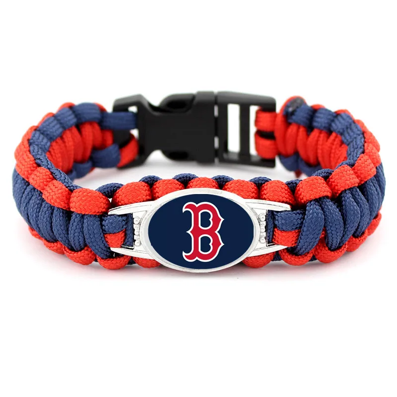 

High Quality Boston Charm Bracelets & Bangles Baseball Sports Team Survival Paracord Bracelet Jewelry For Man & Woman