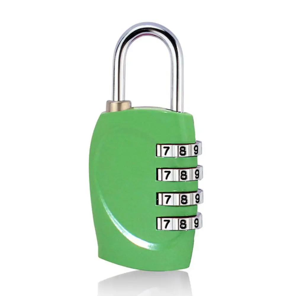 US304 4 набора цифр Пароль Замок Комбинация чемодан металлический кодовый замок с паролем замок - Цвет: Green