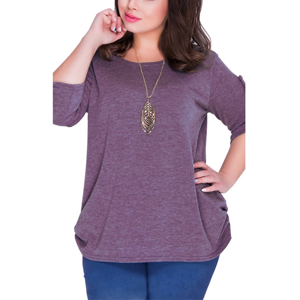 Tanie 4xl 5xl 6xl Plus Rozmiar Bluzka dla Kobiety Duży Rozmiar Damskie Koszule O neck 3 4 Rękawem Topy Blusas Mody Rocznika chic Odzież