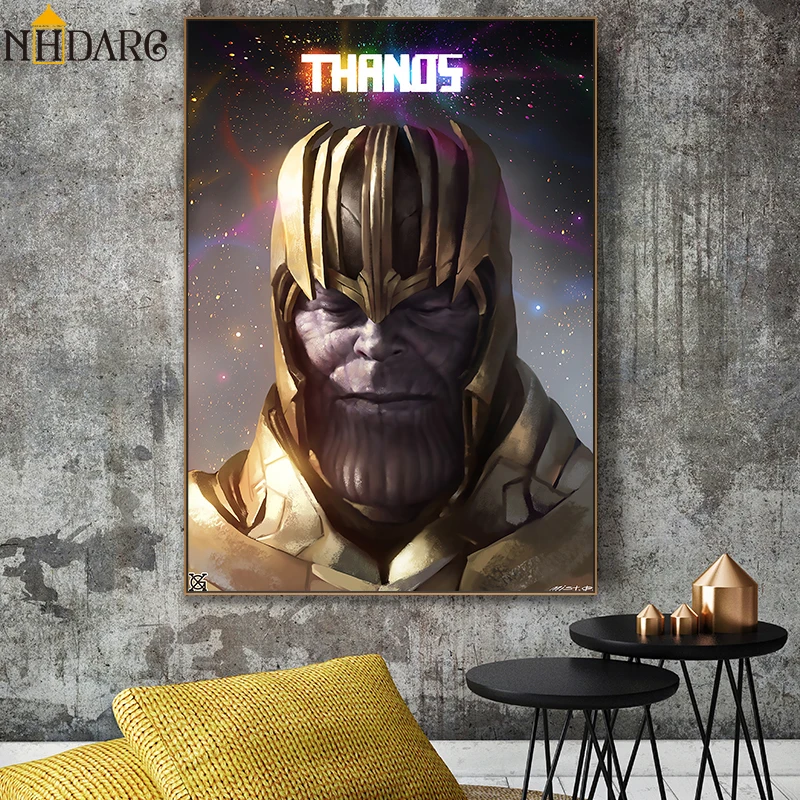 

Marvel Superhero Thanos Posters and Prints Canvas Painting Art Wall Pictures for Hallway Kids Room Movie Cartoon Home Decor