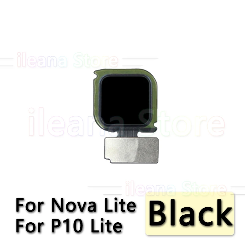 Оригинальная домашняя задняя кнопка Ключ сенсорный ID датчик отпечатков пальцев гибкий кабель для huawei P10 Lite Запчасти для телефонов - Цвет: P10 Lite Black