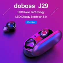 Rockspace Draadloze Bluetooth Headset LED Display Touch Control TWS Bluetooth Oortelefoon V5.0 Stereo Muziek Hoofdtelefoon Voor Telefoon(China)