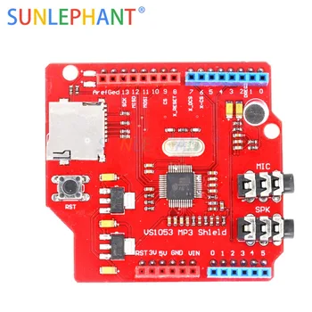 

VS1053 VS1053B Stereo Audio MP3 Player Shield Record Decode Development Board Module With TF Card Slot For Arduno UNO R3 One