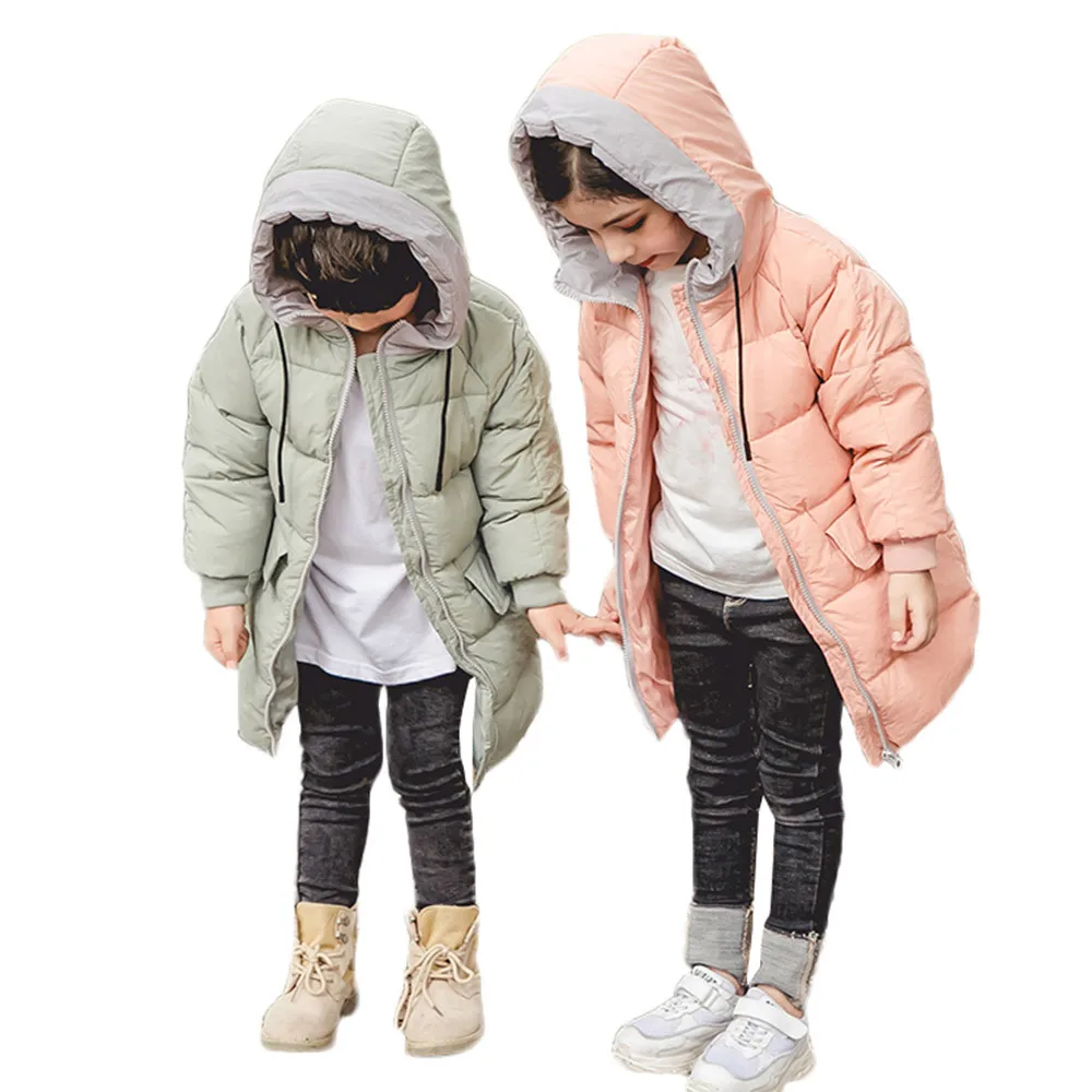 

ARLONEET Coats Autumn Winter kids Girls boys Cotton Coat Jacket 2019 Cute Bow Warm Outwear Clothes With Hat In Winter