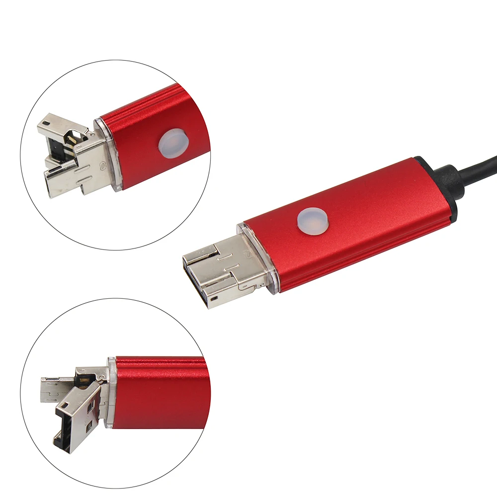 MicroUSB видеонаблюдения с защитой от воды Камера Borescope Камера 1/2/10/5 м 5,5 мм объектив Android эндоскоп Водонепроницаемый Змея Область Бороскоп