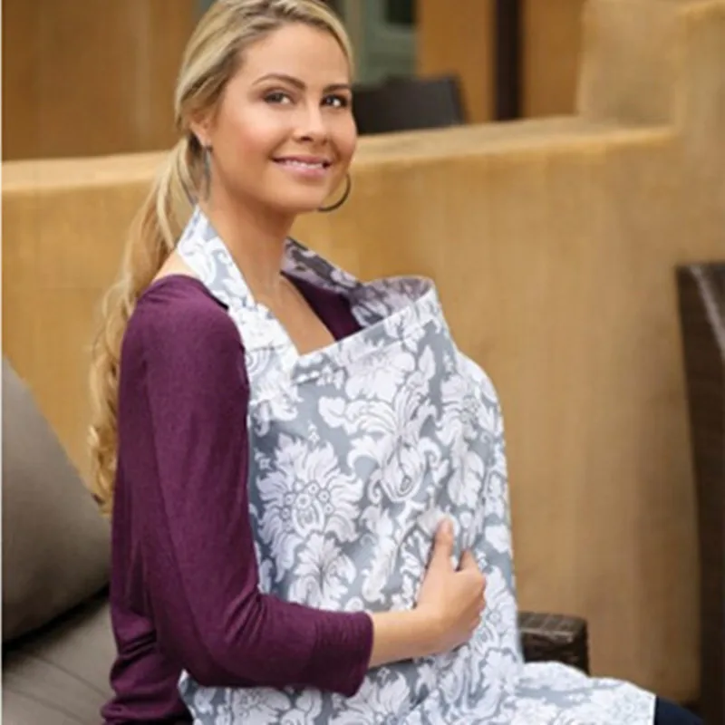 

Breathable breastfeeding cover 100%cotton muslin breastfeeding Privacy apron outdoors feeding baby nursing cloth nursing cover
