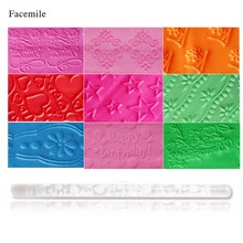Facemile выпечки Кондитерские инструменты Fondant акрил скалка для теста торт украшение Инструменты для дня рождения Chrstmas праздник DIY