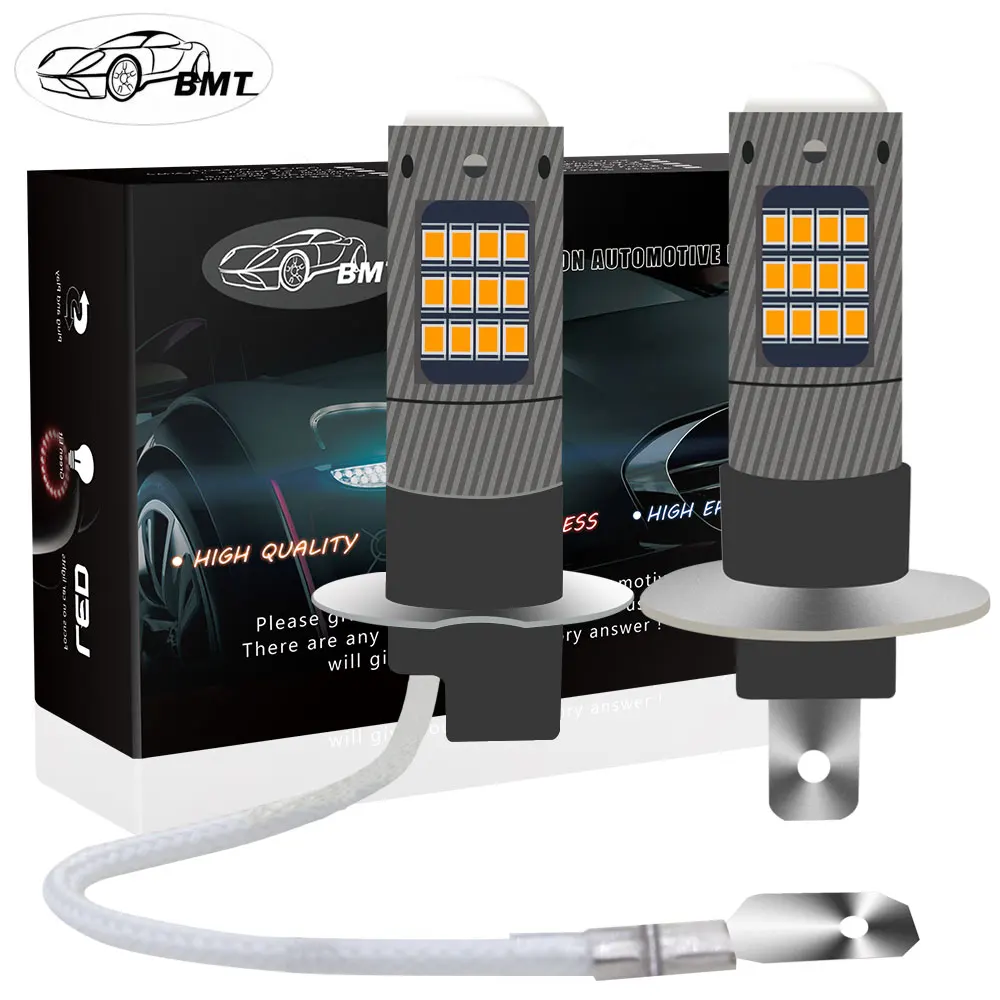 BMT H1 H3 LED Bulb Super Bright 42SMD 2016 Car led fog lights lamp cars daytime