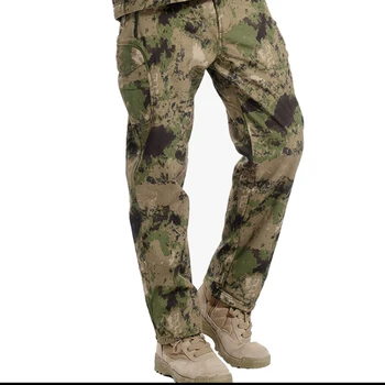 

TAD Shark Skin Waterproof Windproof Outdoor Hiking Climbing CS Camouflage Hunting Pants Men Fleece Trousers Military Army Pant