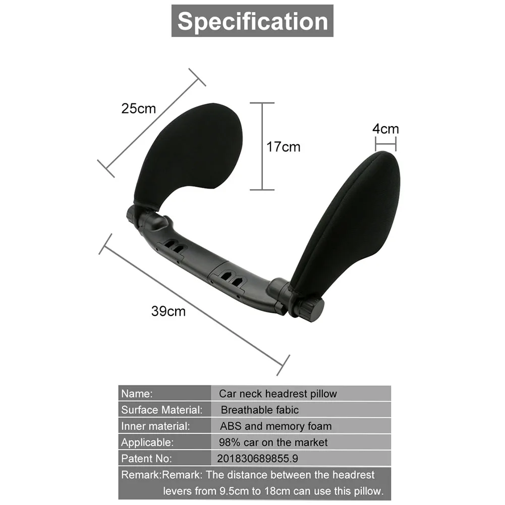 Автомобильный подголовник с эффектом памяти для детей и взрослых, боковая подушка для поддержки головы и шеи, дышащая мягкая удобная практичная подушка