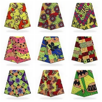 

Soft Ankara African Polyester Wax Prints Fabric Nigerian Veritable Wax High Quality 6 Yard African Fabric For Party Dress
