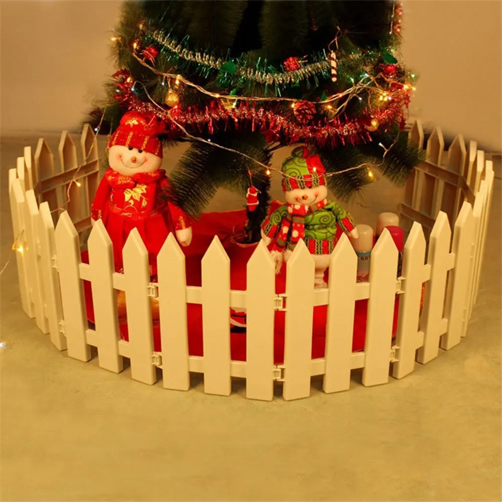 1 шт. DIY Миниатюрный маленький деревянный забор Рождественская елка забор белые рождественские украшения с Рождеством Подарок 17*21 см Прямая
