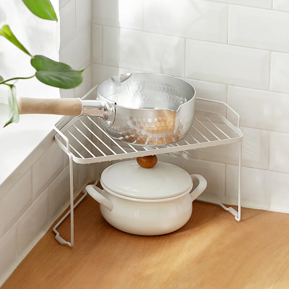 Kitchen rack tripod pots finishing storage rack corner frame cupboard fan storage shelf wx7251602