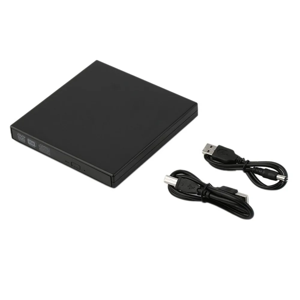 

Black Super Slim USB 2.0 External CD+-RW DVD+-RW DVD-RAM Burner Drive Writer For Laptop PC Promotion