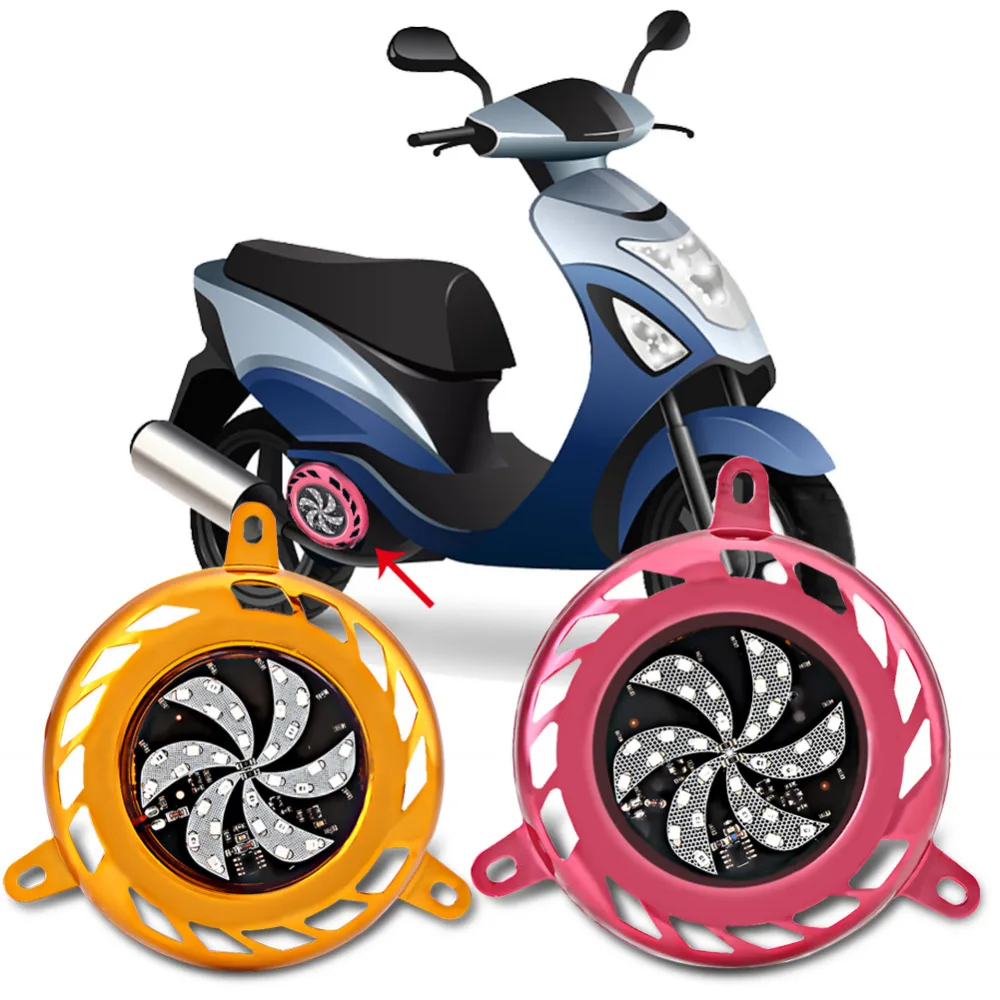 

30 LED Aluminum Fan Cover with Decoration Flashing Light for GY6 100/125/150cc Motorcycle