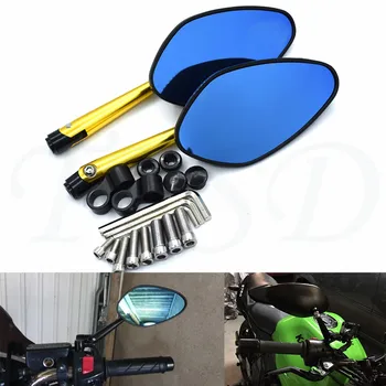

Universal accessories Motorcycle Rearview Side Mirrors CNC Aluminum for Kawasaki ZX7RR ZX9 ZX1100 ZX-11 ZRX1100 ZRX1200 Z1000