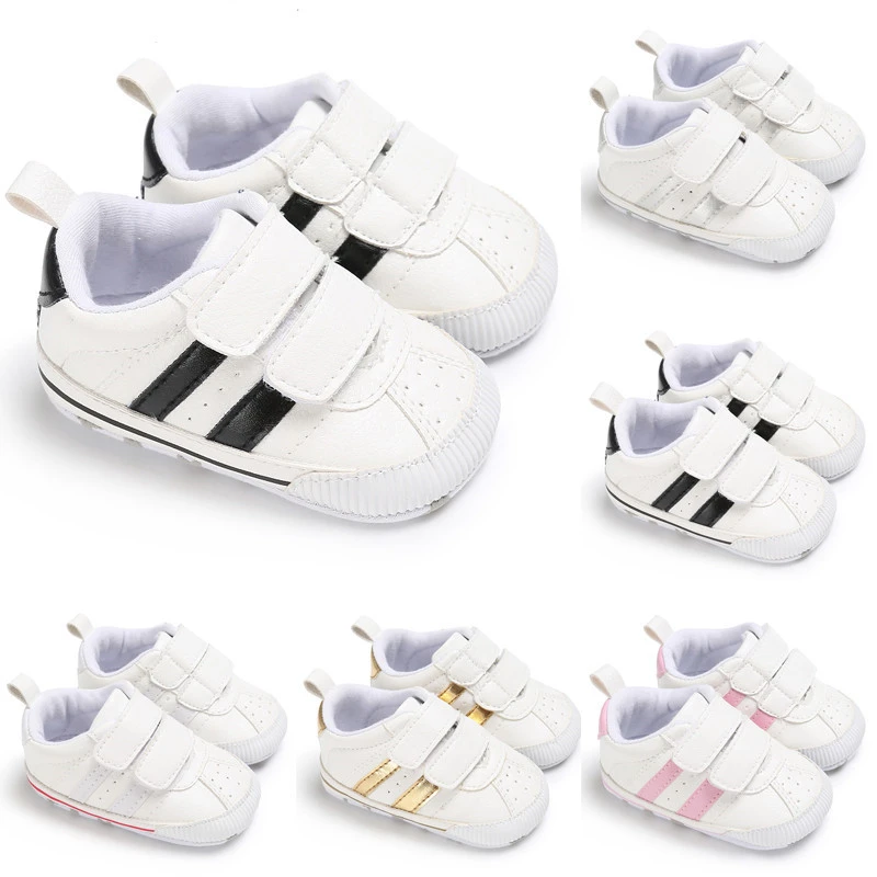 Fasion zapatos de suela blanda para recién nacido, zapatillas de para cochecito de bebé, talla a 18M, color blanco|Zapatos para niños pequeños| - AliExpress