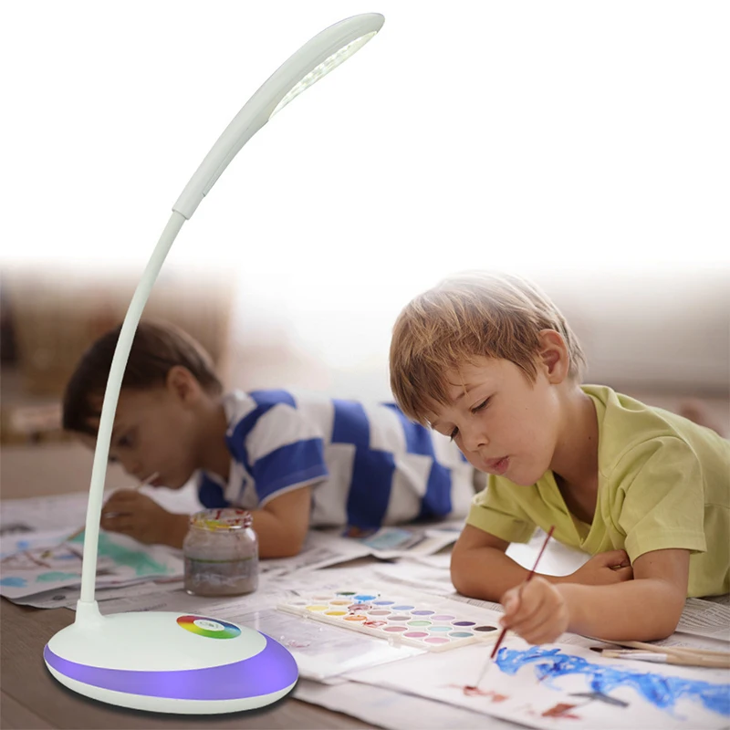 

LED Colorful Table lamp LED eye protection No flicker USB charging atmosphere lamp Children studying lamp bedroom living room