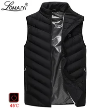 LOMAIYI мужской жилет с подогревом мужская зимняя куртка без рукавов мужской теплый пуховый жилет Хлопок Weskit USB жилеты с подогревом для мужчин AM355