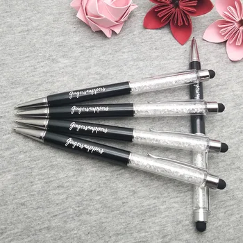 

1pc FREE Personalized diamond stone pencil cute touch stylus diamond pen customized with your name text