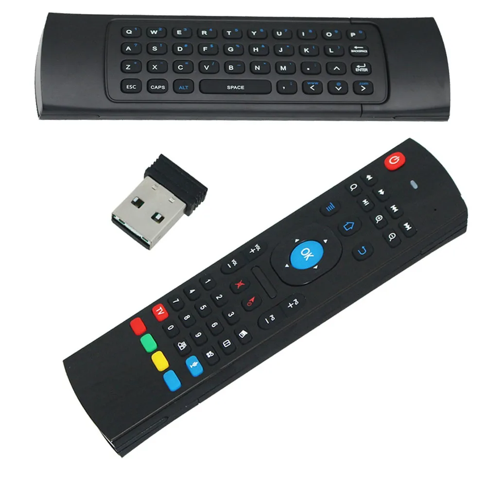 MX3 Многофункциональный 2,4G мини беспроводная Qwerty клавиатура Fly Air mouse инфракрасный пульт дистанционного управления для Kodi Android tv Box, Smart tv